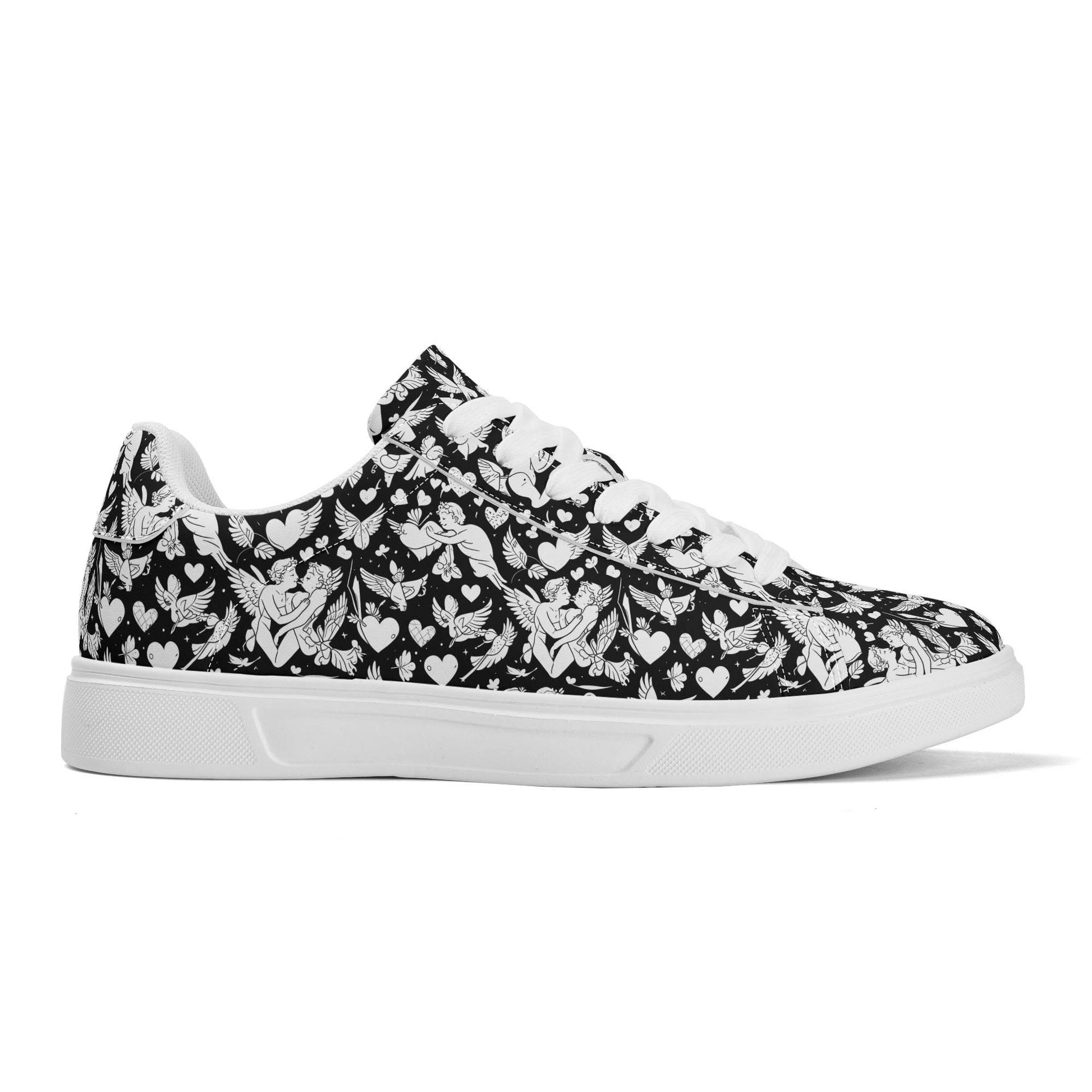 Abstract Love Adult Lightweight Brand Low Top Leather Shoes - DeRose Seasonal