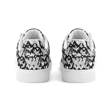 Abstract Love Adult Lightweight Brand Low Top Leather Shoes - DeRose Seasonal