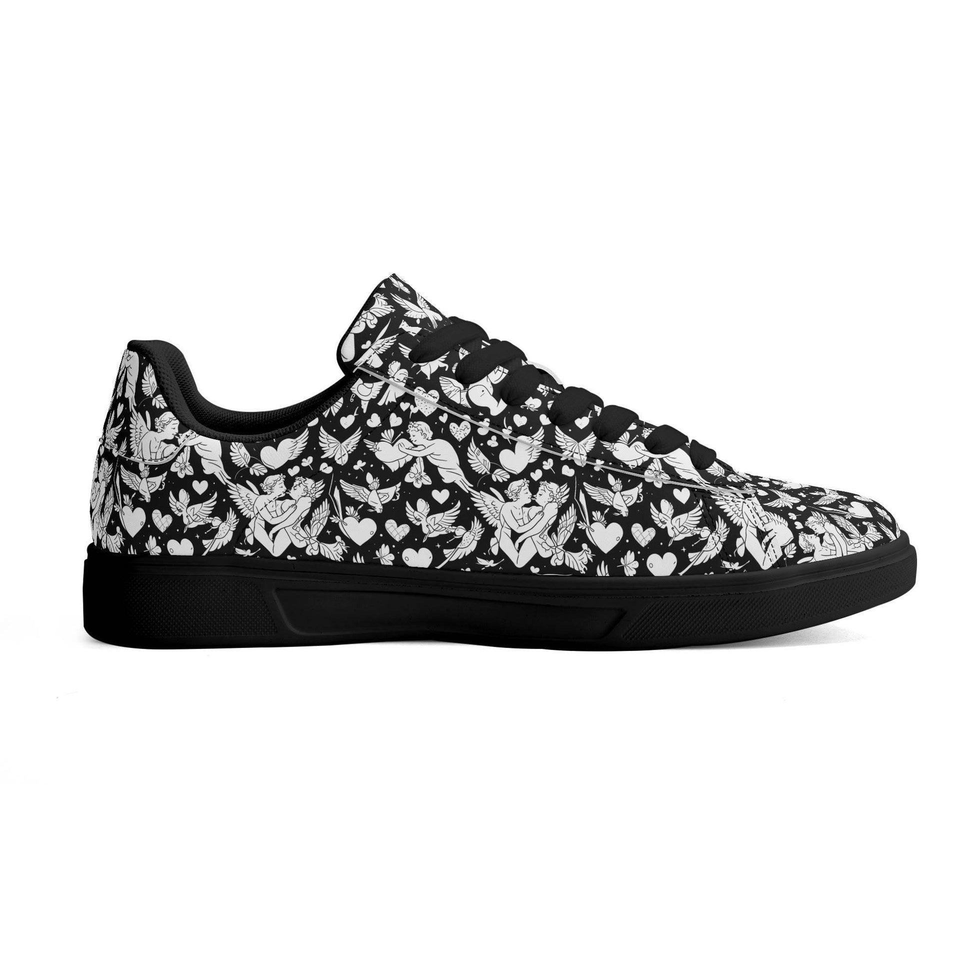 Abstract Love Adult Lightweight Brand Low Top Leather Shoes - DeRose Seasonal