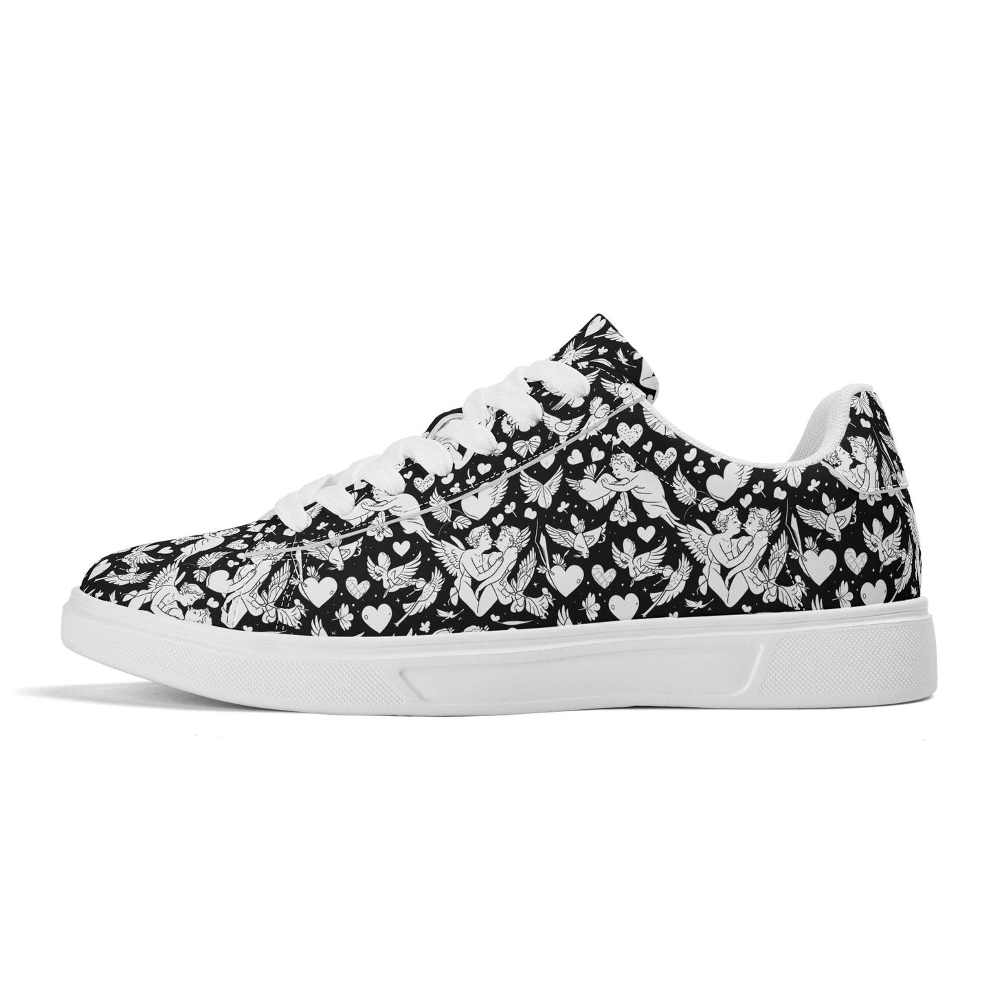 Abstract Love Adult Lightweight Brand Low Top Leather Shoes - DeRose Seasonal