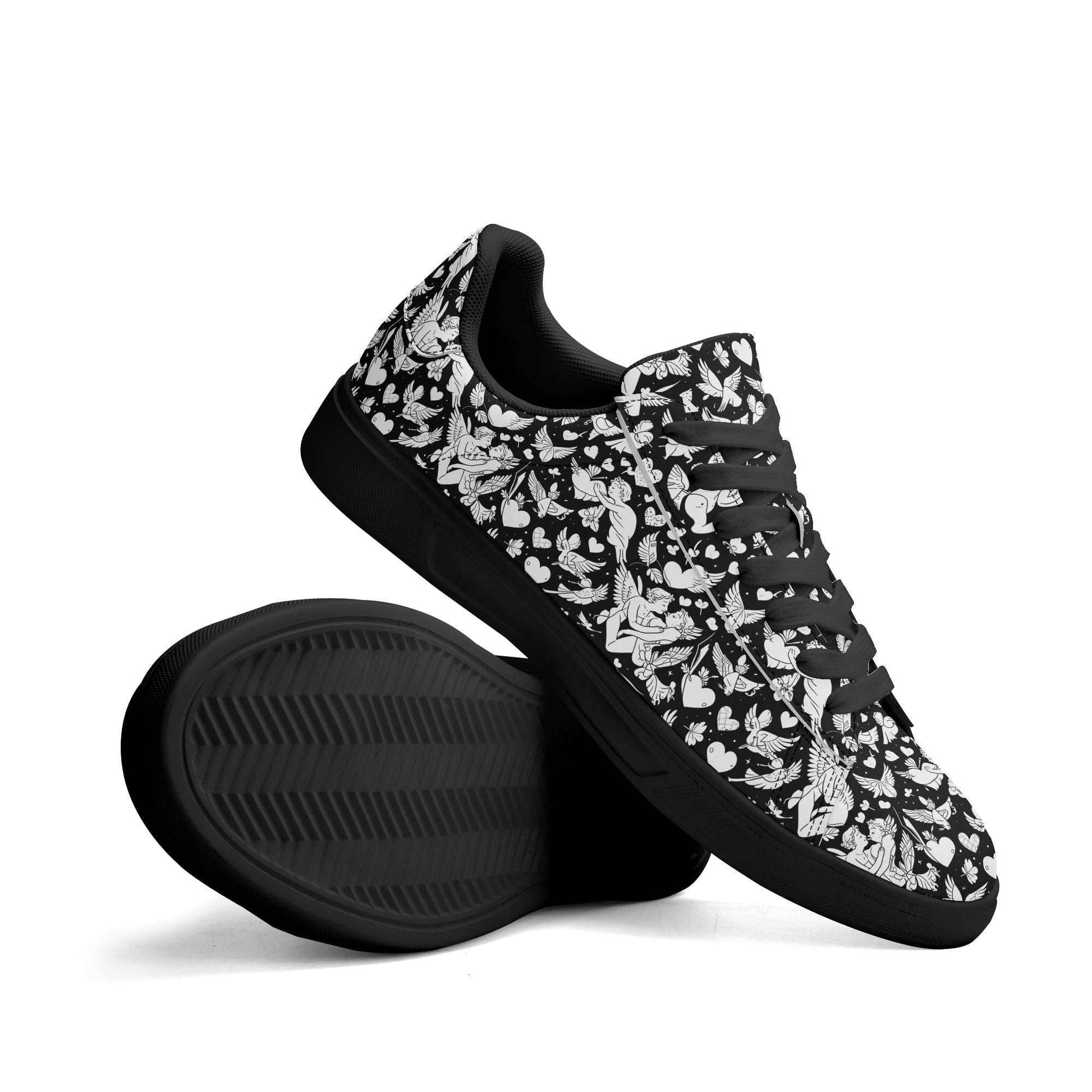 Abstract Love Adult Lightweight Brand Low Top Leather Shoes - DeRose Seasonal