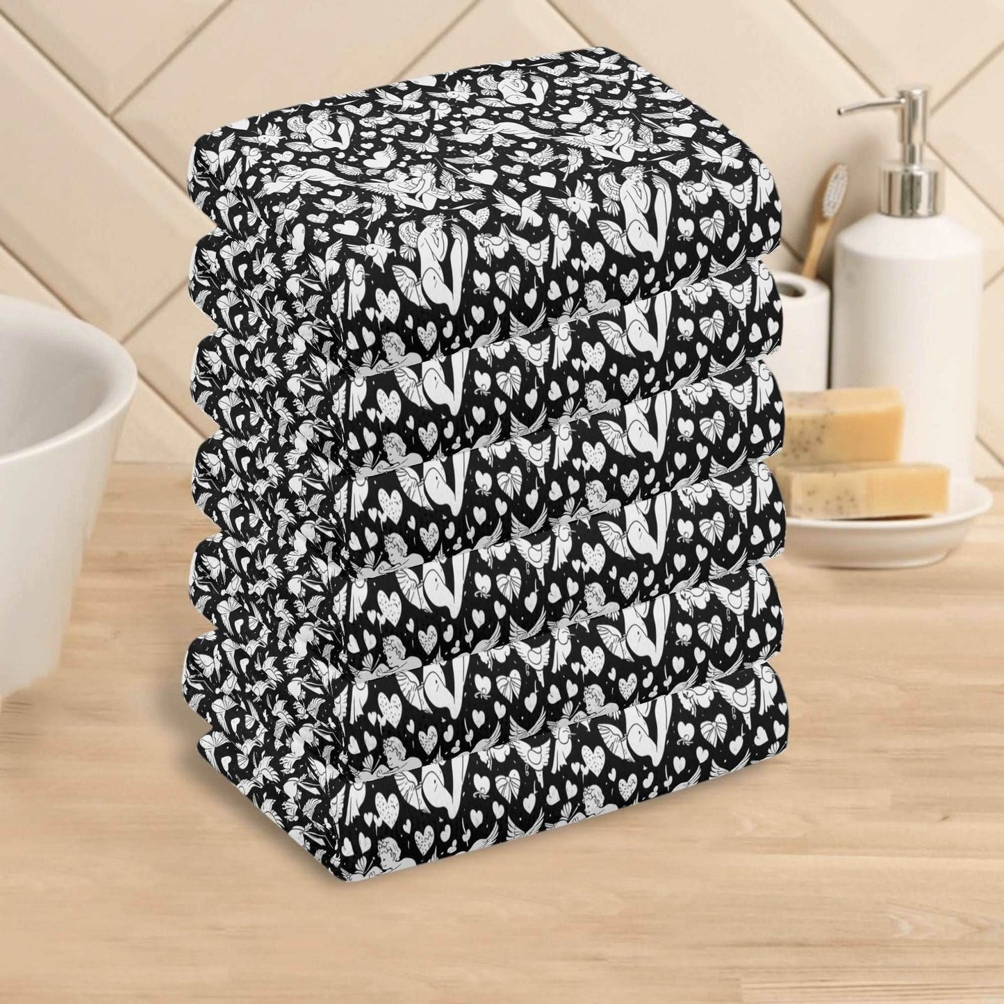 Abstract Love Hand Towels (6 Pcs) - DeRose Seasonal