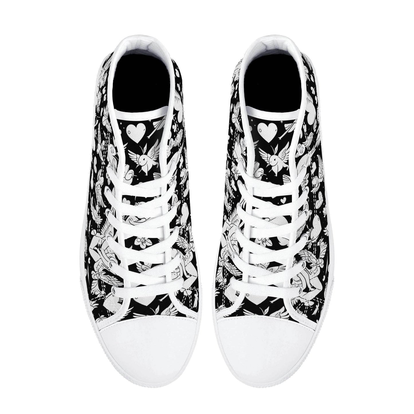 Abstract Love Men's High Top Canvas Shoes - DeRose Seasonal