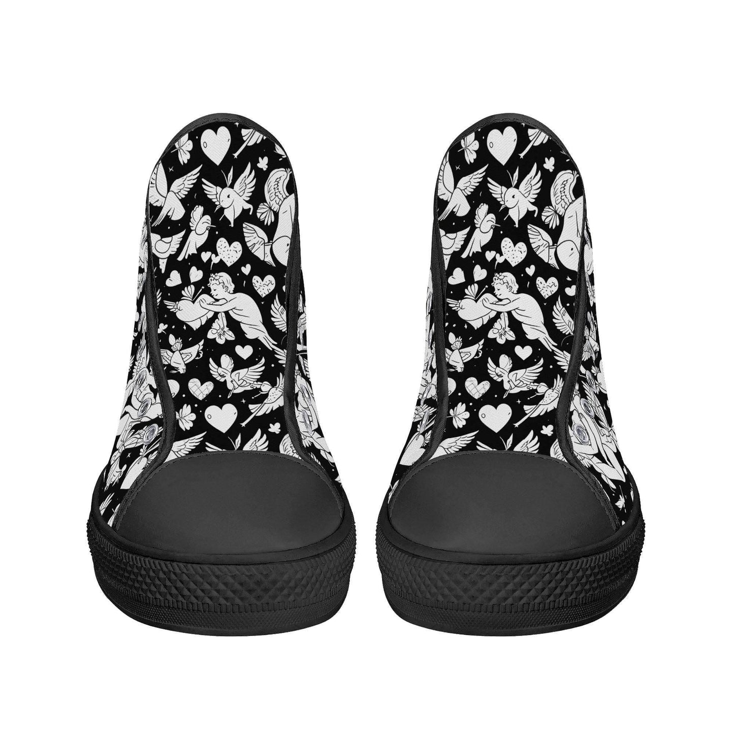 Abstract Love Men's High Top Canvas Shoes - DeRose Seasonal