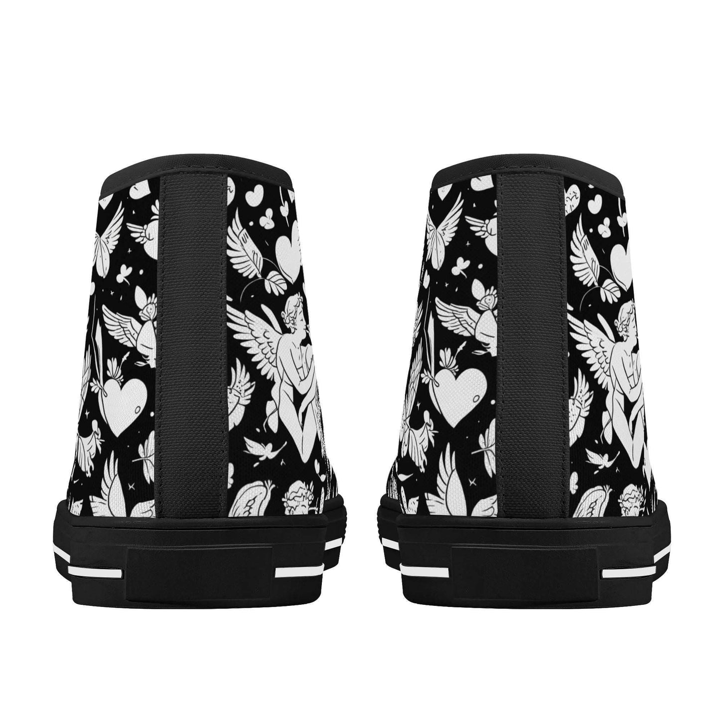 Abstract Love Men's High Top Canvas Shoes - DeRose Seasonal