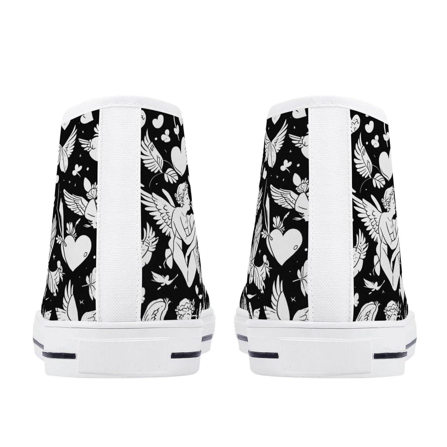 Abstract Love Men's High Top Canvas Shoes - DeRose Seasonal