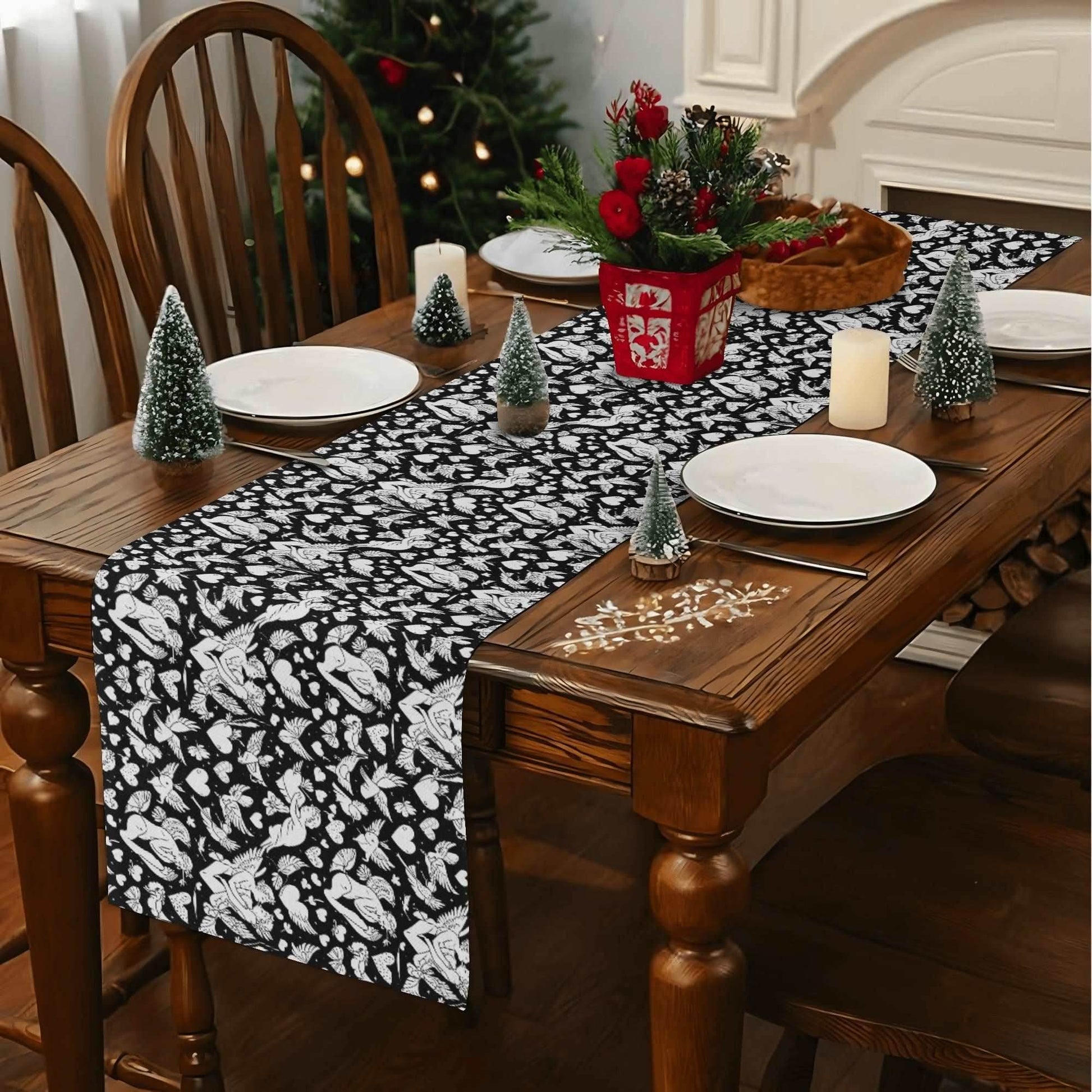 Abstract Love Polyester Table Runner - DeRose Seasonal