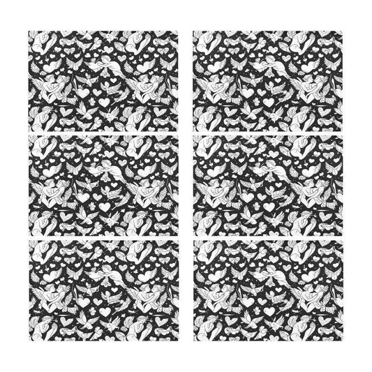 Abstract Love Table Placemat (set of 6) Placemats 12" x 18" (Set of 6) DeRose Seasonal