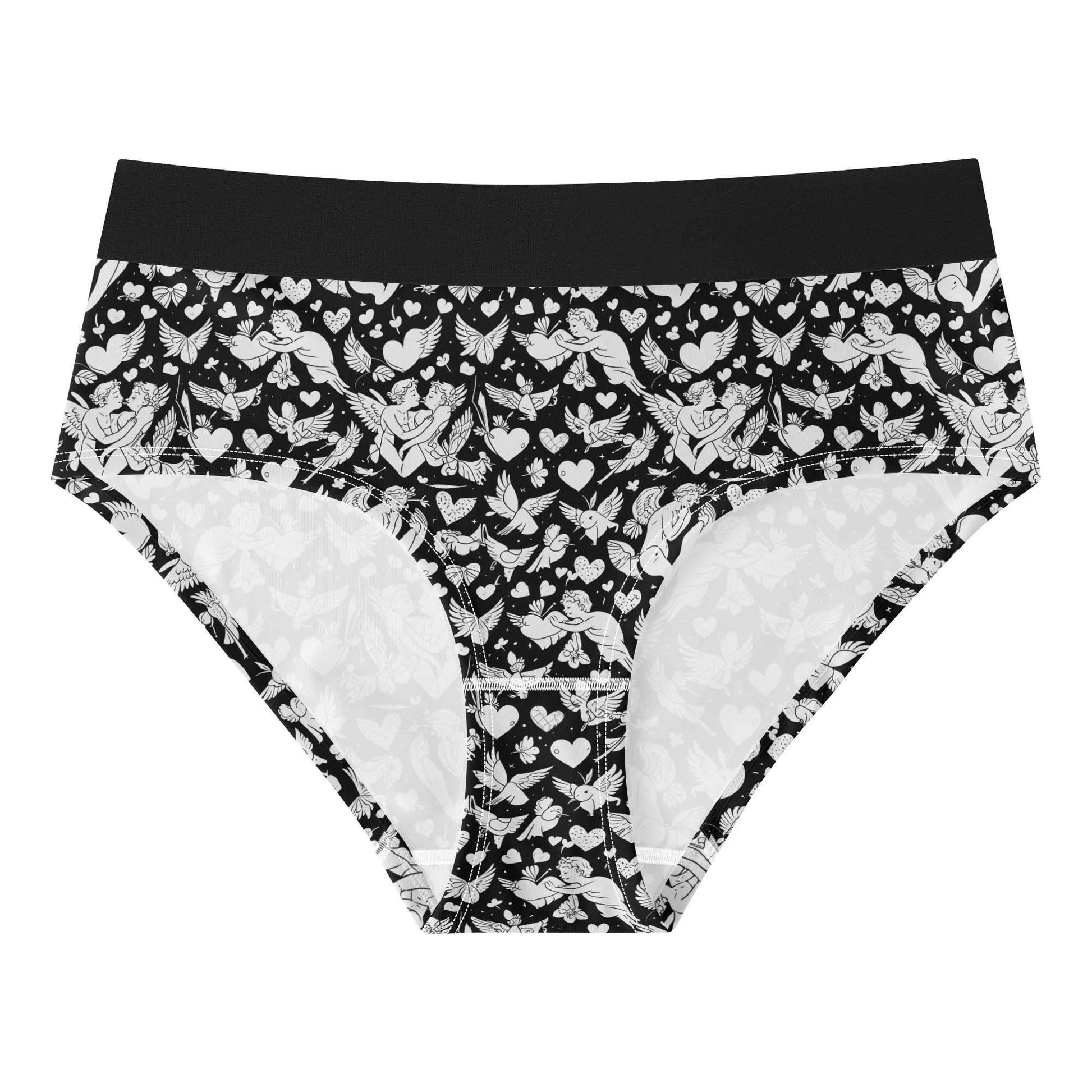Abstract Love Women's Mid Waisted Briefs - DeRose Seasonal