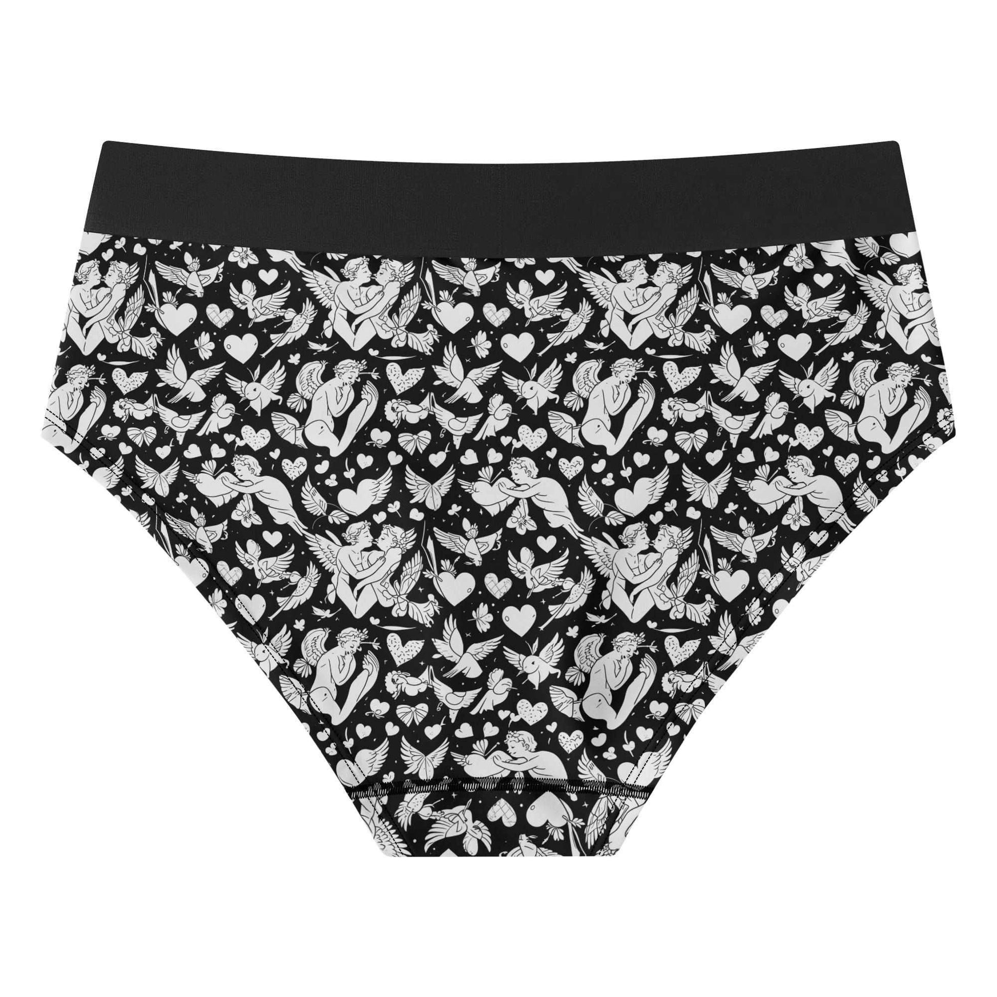 Abstract Love Women's Mid Waisted Briefs - DeRose Seasonal