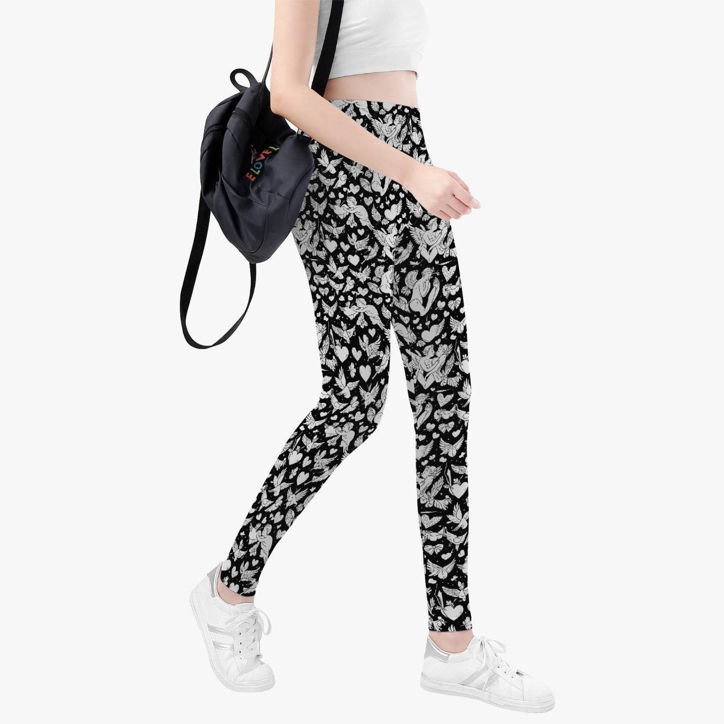 Abstract love Women's Yoga Pants - DeRose Seasonal