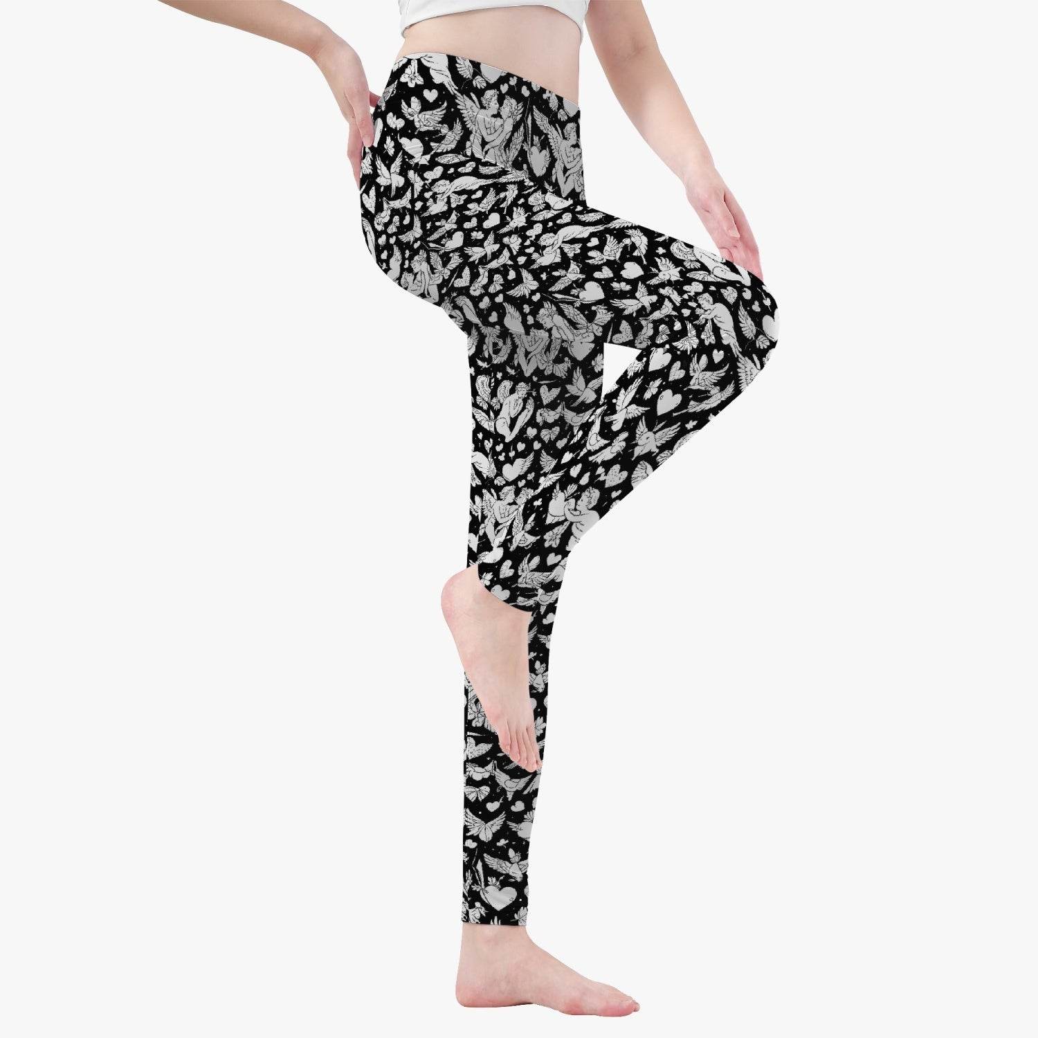 Abstract love Women's Yoga Pants - DeRose Seasonal