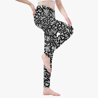 Abstract love Women's Yoga Pants - DeRose Seasonal