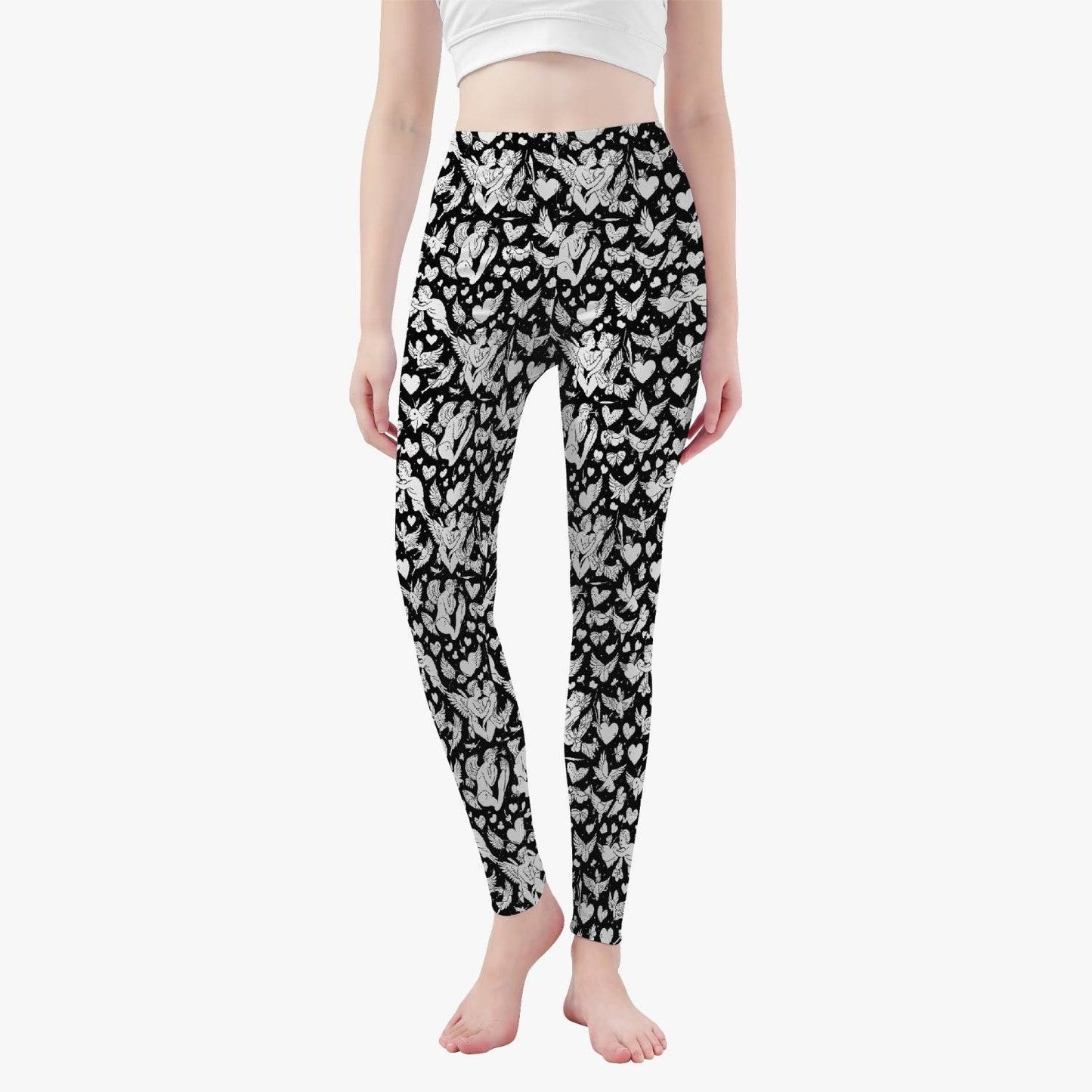 Abstract love Women's Yoga Pants - DeRose Seasonal
