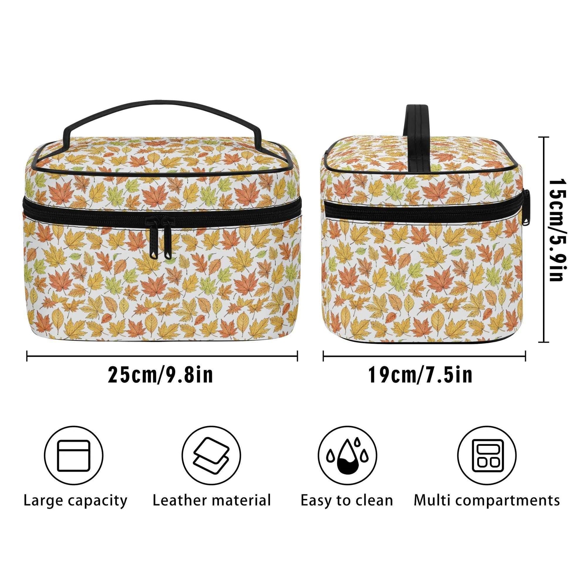 Autumn Leather Cosmetic Bag - DeRose Seasonal