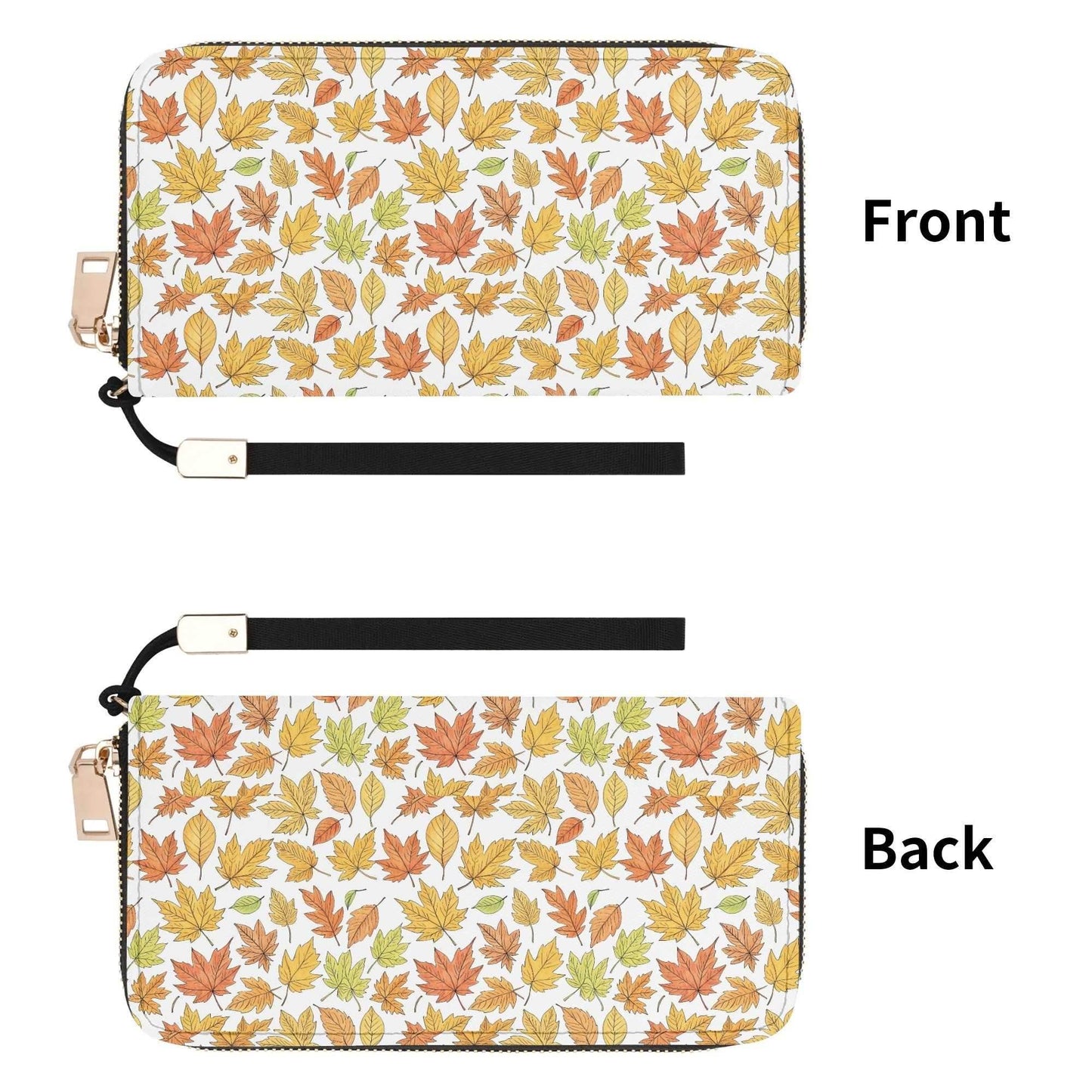 Autumn Leather Women's Zipper Wristlet Wallet - DeRose Seasonal