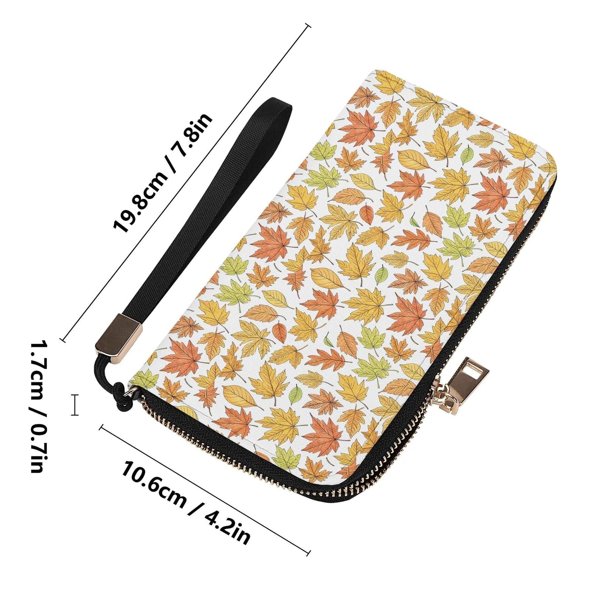 Autumn Leather Women's Zipper Wristlet Wallet - DeRose Seasonal