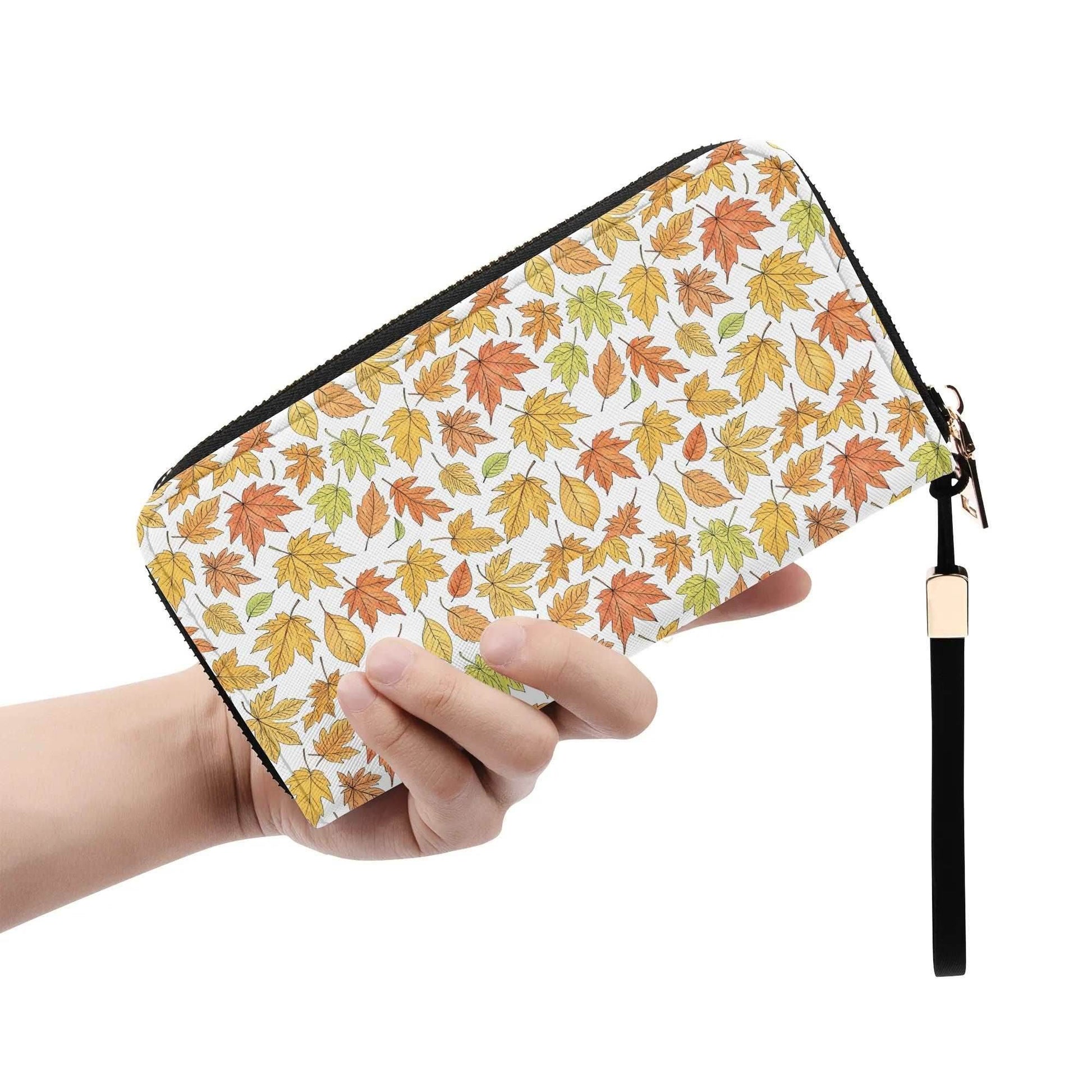Autumn Leather Women's Zipper Wristlet Wallet - DeRose Seasonal