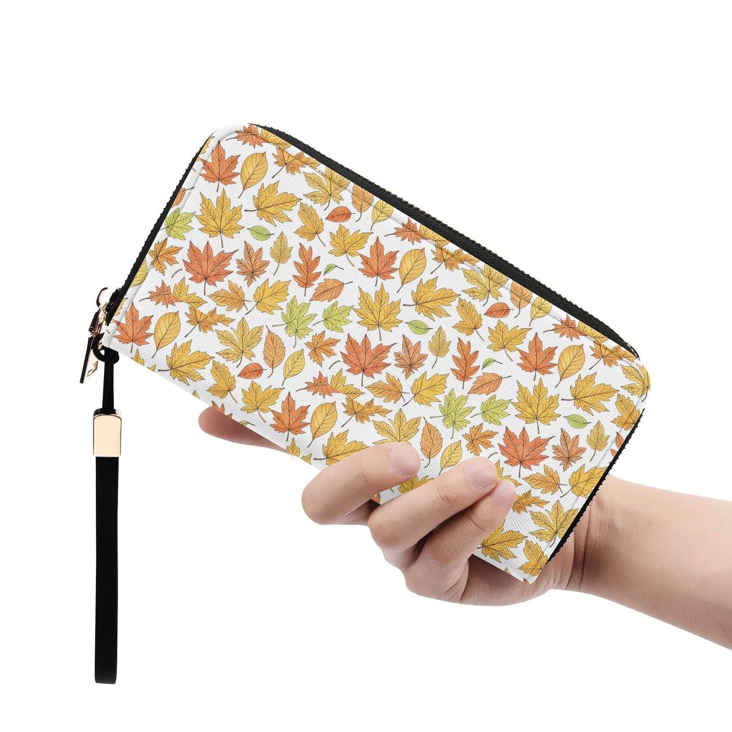 Autumn Leather Women's Zipper Wristlet Wallet - DeRose Seasonal