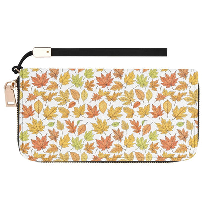 Autumn Leather Women's Zipper Wristlet Wallet - DeRose Seasonal