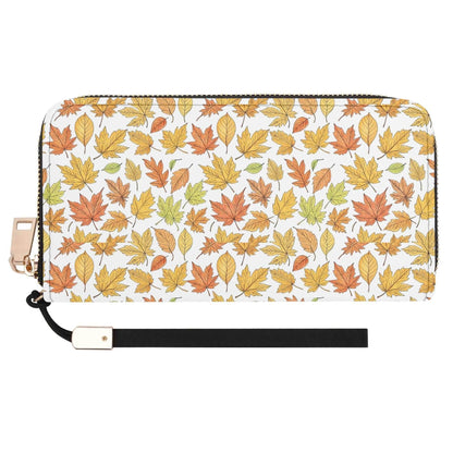 Autumn Leather Women's Zipper Wristlet Wallet - DeRose Seasonal