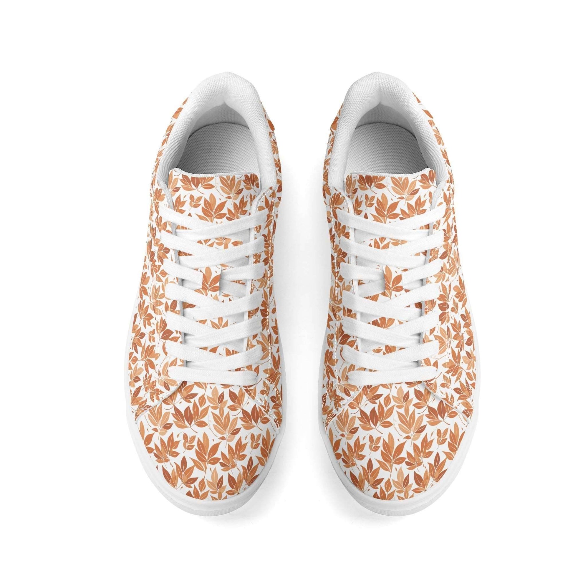 Autumn Leaves Adult Lightweight Brand Low Top Leather Shoes - DeRose Seasonal