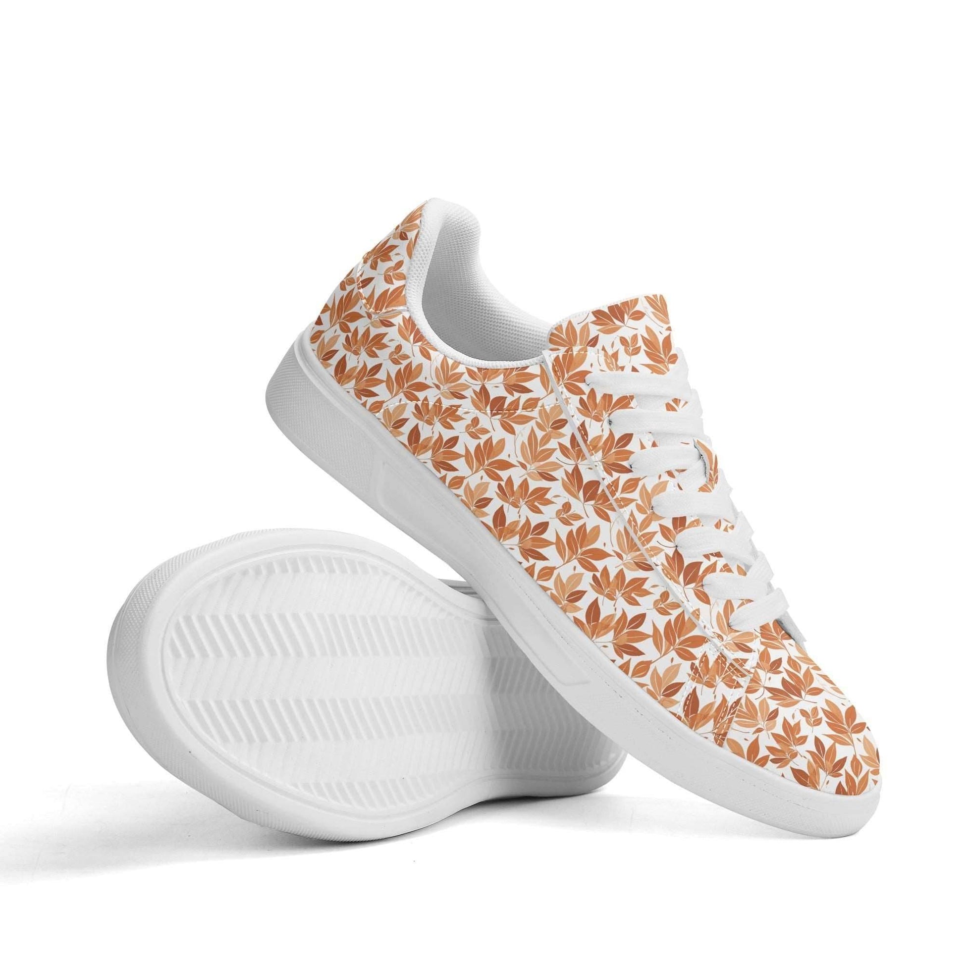 Autumn Leaves Adult Lightweight Brand Low Top Leather Shoes - DeRose Seasonal