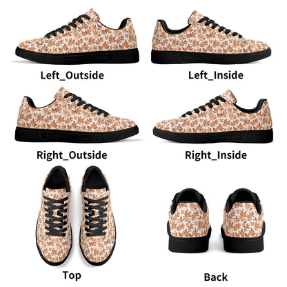 Autumn Leaves Adult Lightweight Brand Low Top Leather Shoes - DeRose Seasonal