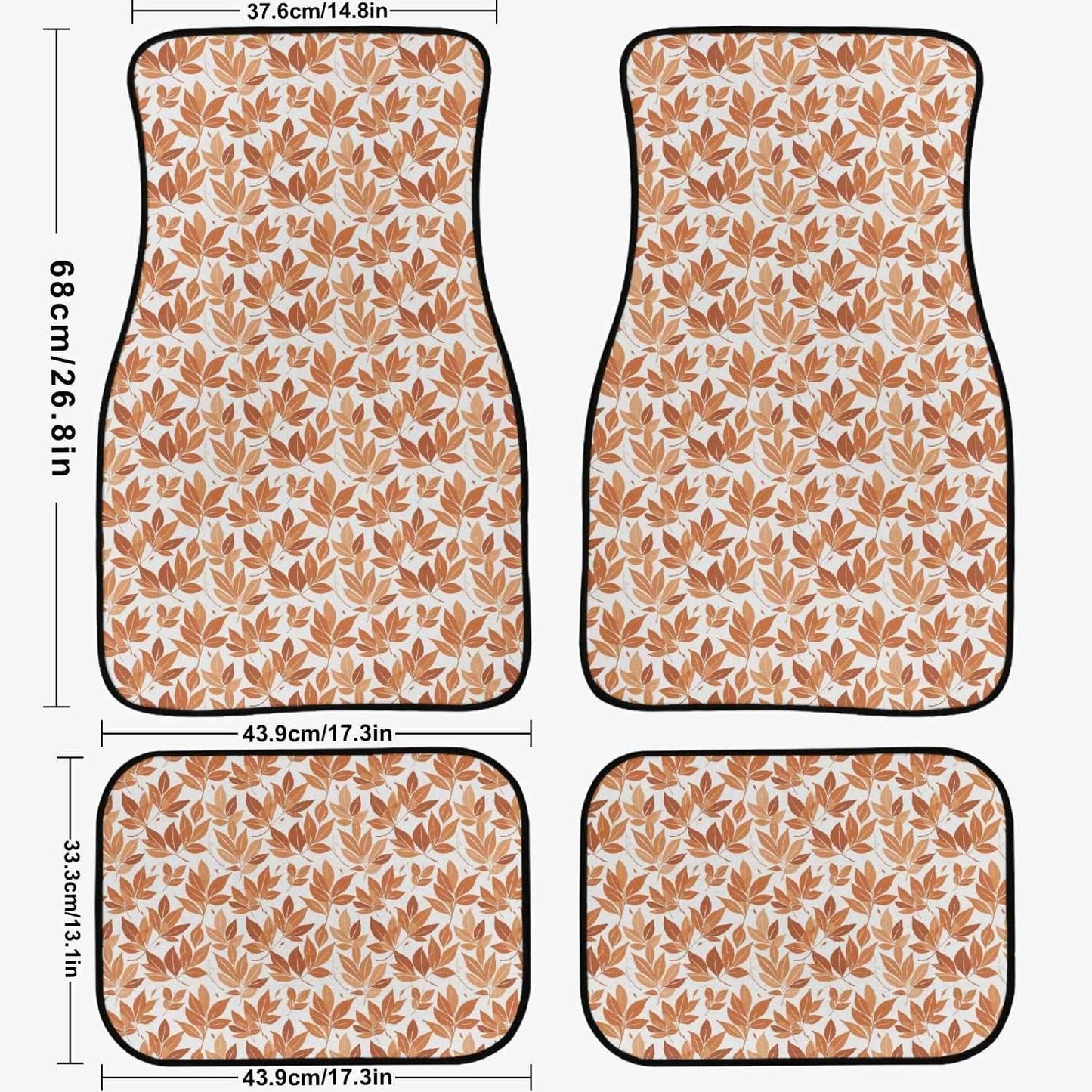 Autumn Leaves Car Floor Mats - 4Pcs - DeRose Seasonal