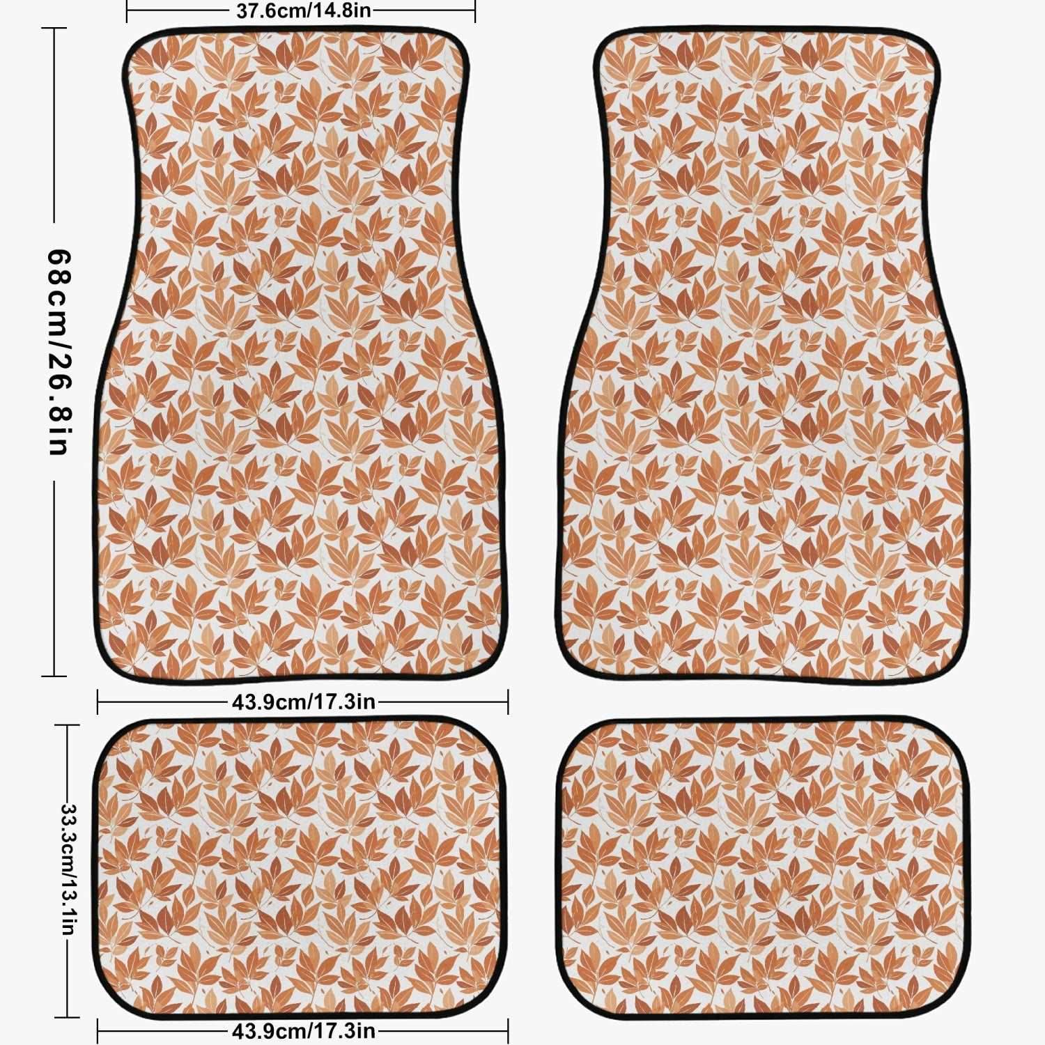 Autumn Leaves Car Floor Mats - 4Pcs - DeRose Seasonal