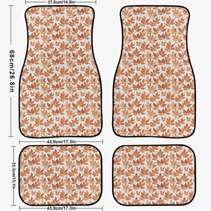 Autumn Leaves Car Floor Mats - 4Pcs - DeRose Seasonal