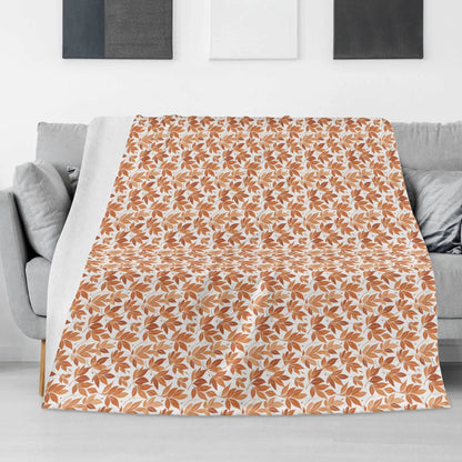 Autumn Leaves Flannel Breathable Blanket 4 Sizes - DeRose Seasonal