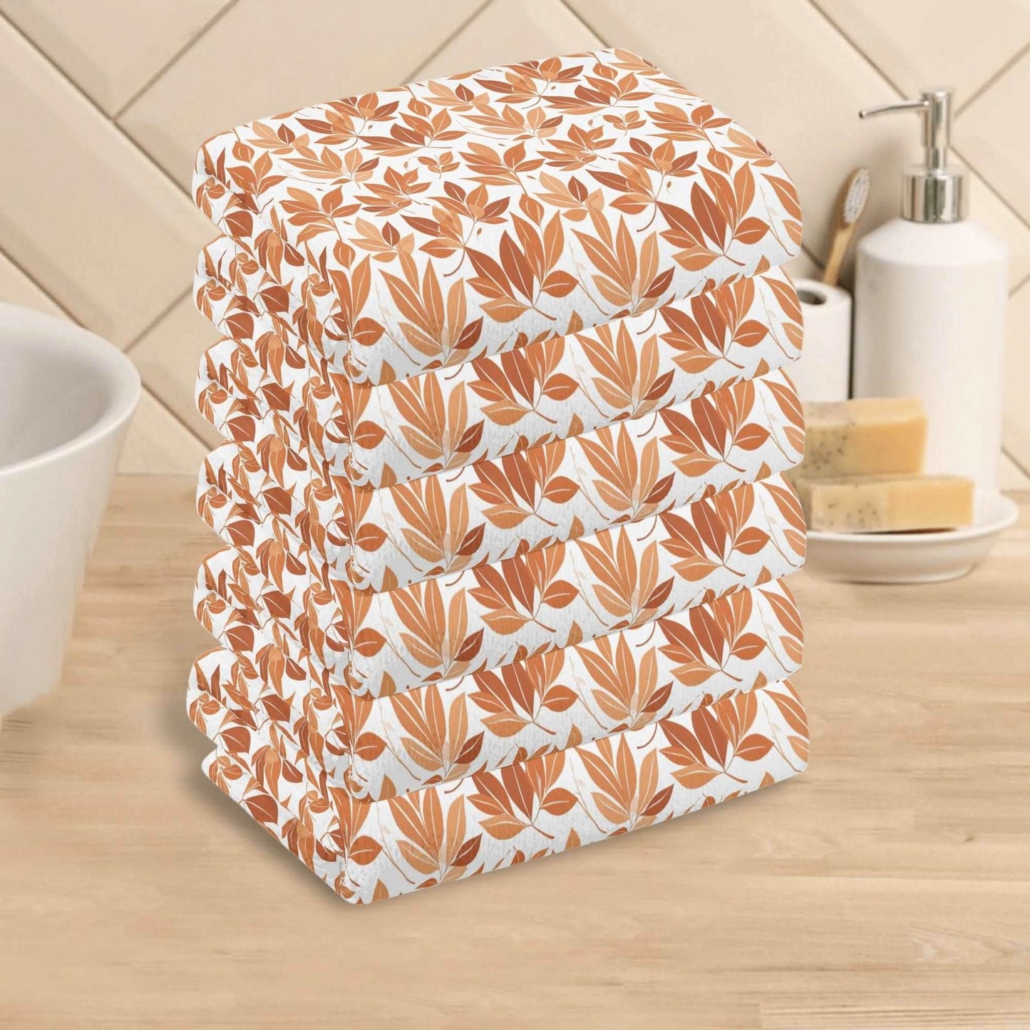 Autumn Leaves Hand Towels (6 Pcs) - DeRose Seasonal
