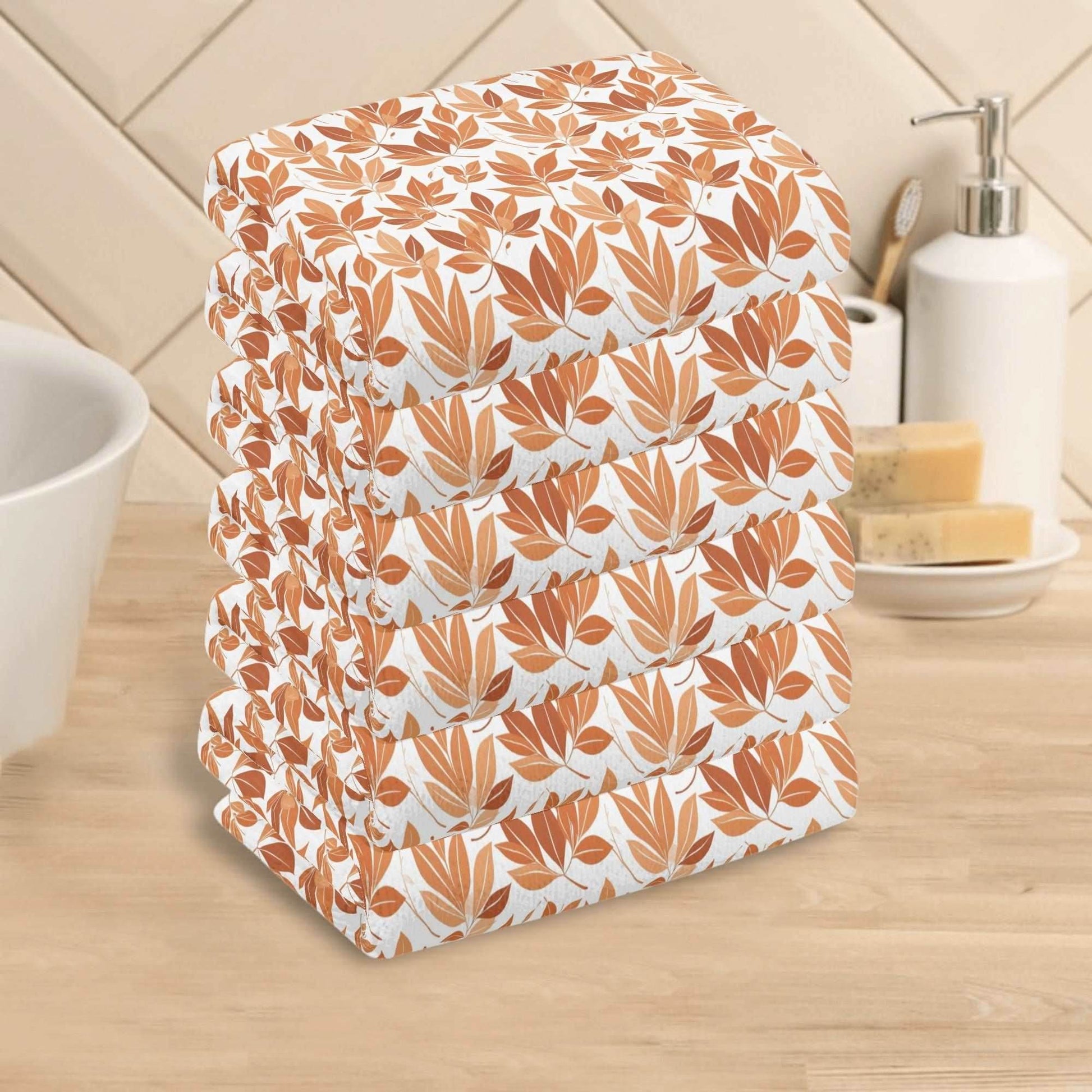 Autumn Leaves Hand Towels (6 Pcs) - DeRose Seasonal
