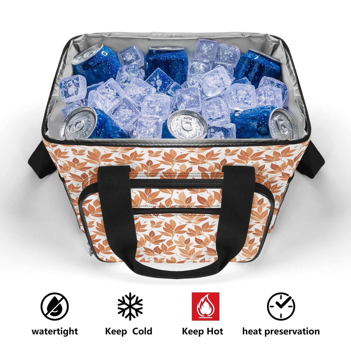 Autumn Leaves Insulated Leakproof Cooler Bag Lunch Box - DeRose Seasonal