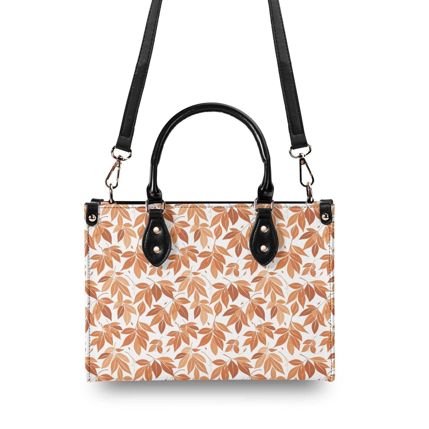 Autumn Leaves Luxury Women Leather Handbag (3 sizes) - DeRose Seasonal