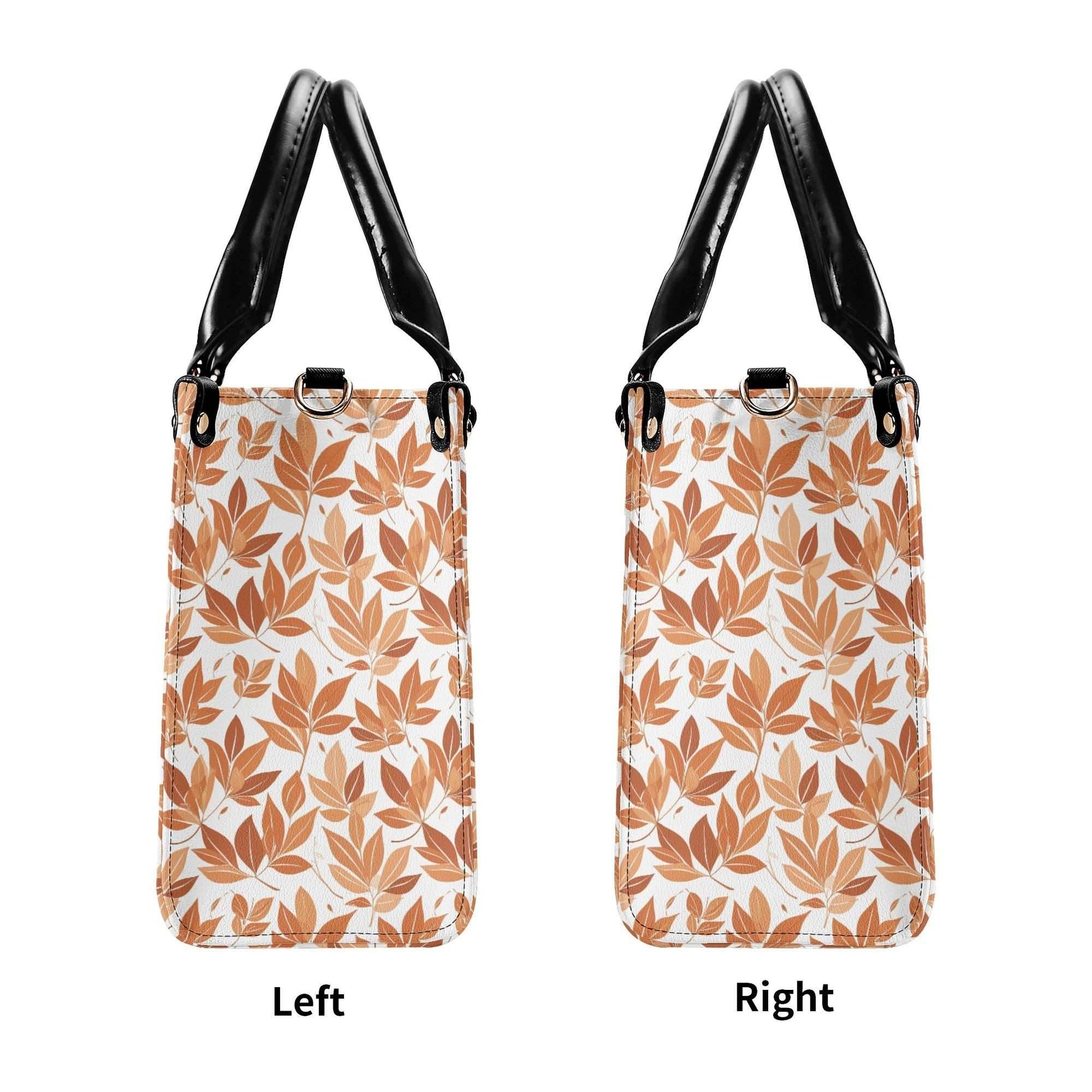 Autumn Leaves Luxury Women Leather Handbag (3 sizes) - DeRose Seasonal