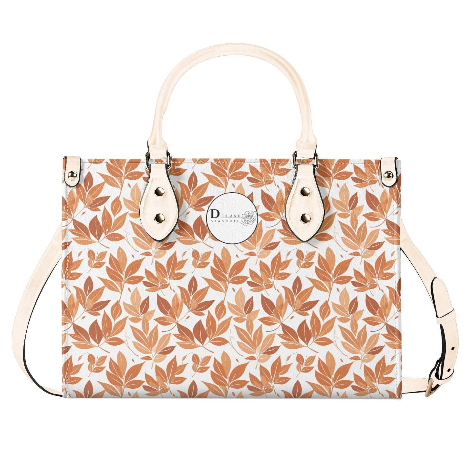 Autumn Leaves Luxury Women Leather Handbag (3 sizes) - DeRose Seasonal