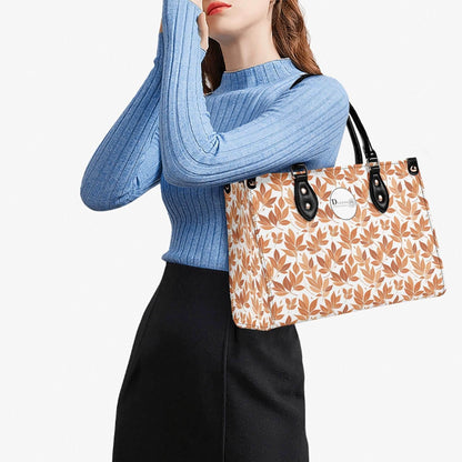 Autumn Leaves Luxury Women Leather Handbag (3 sizes) - DeRose Seasonal