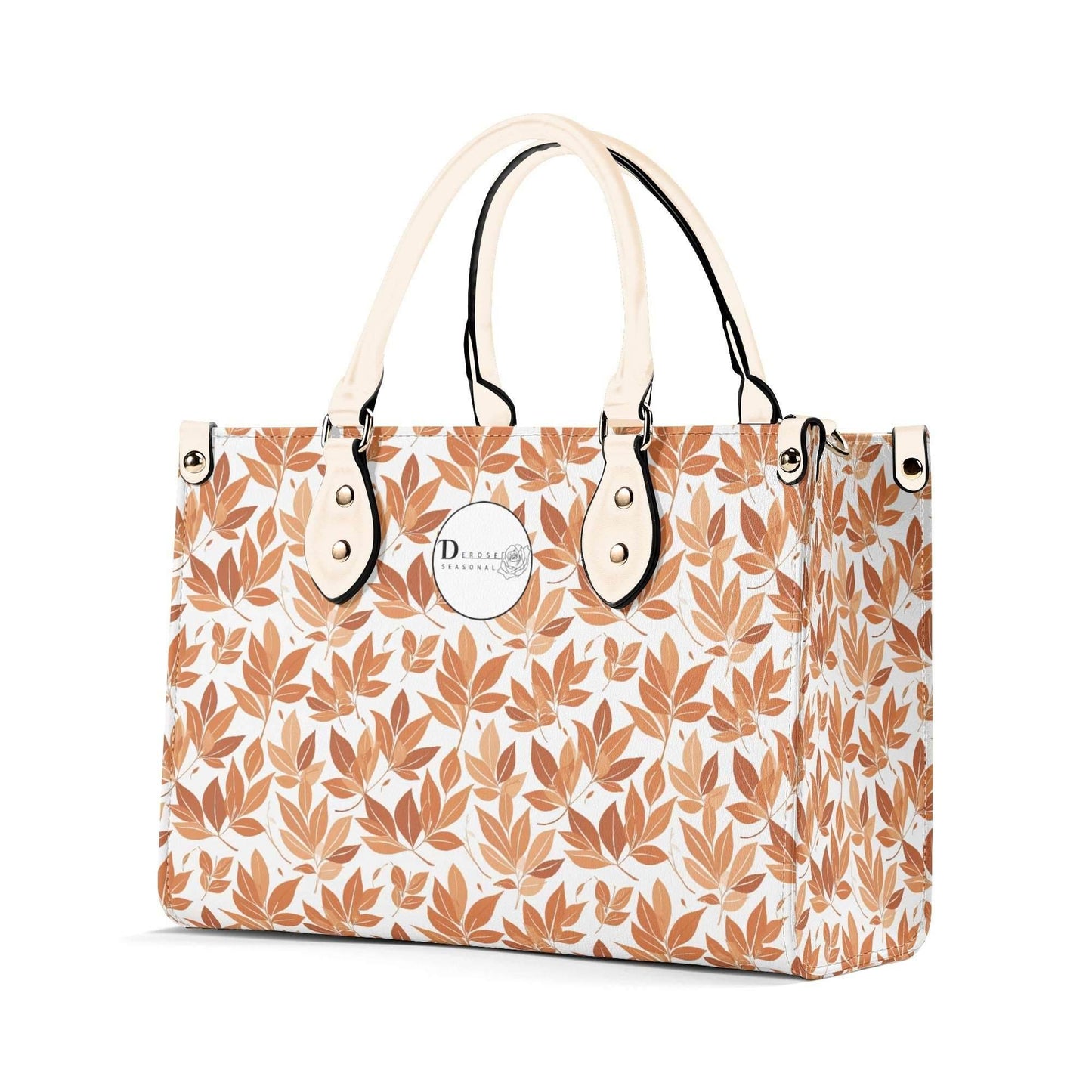 Autumn Leaves Luxury Women Leather Handbag (3 sizes) - DeRose Seasonal