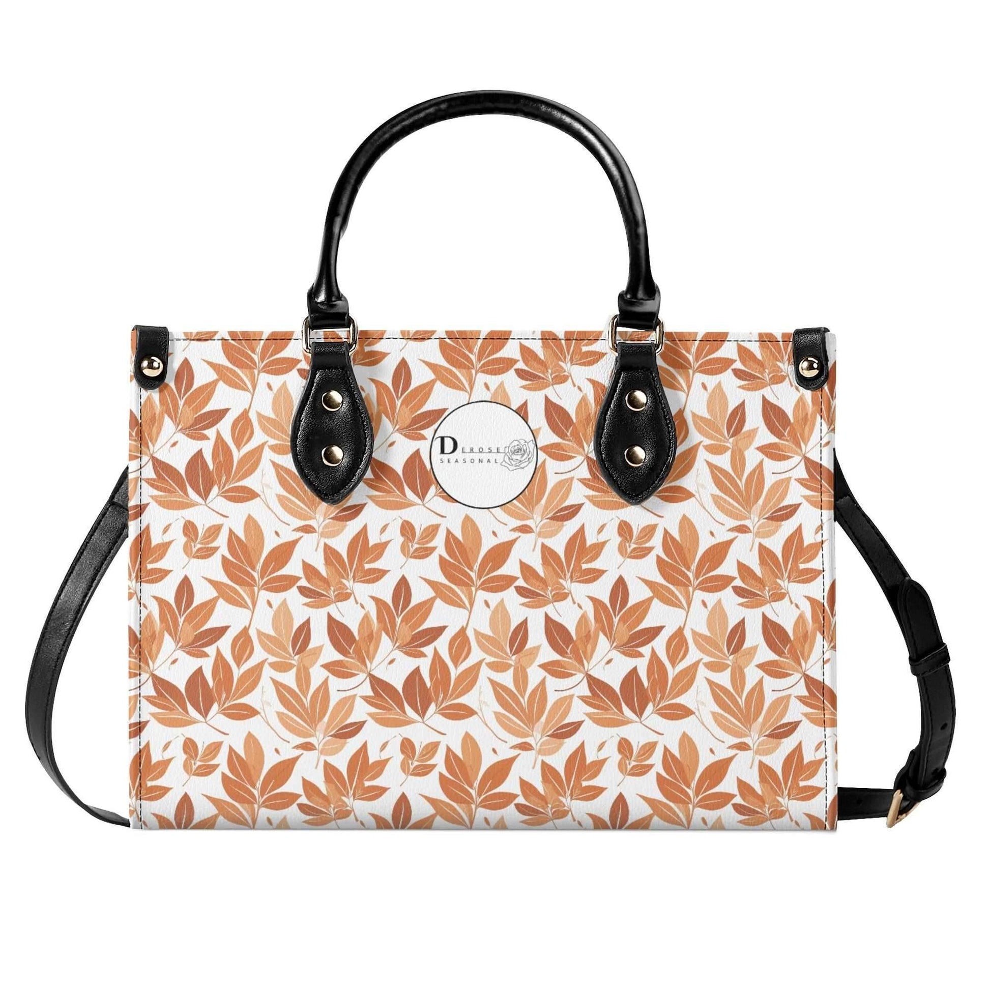 Autumn Leaves Luxury Women Leather Handbag (3 sizes) - DeRose Seasonal