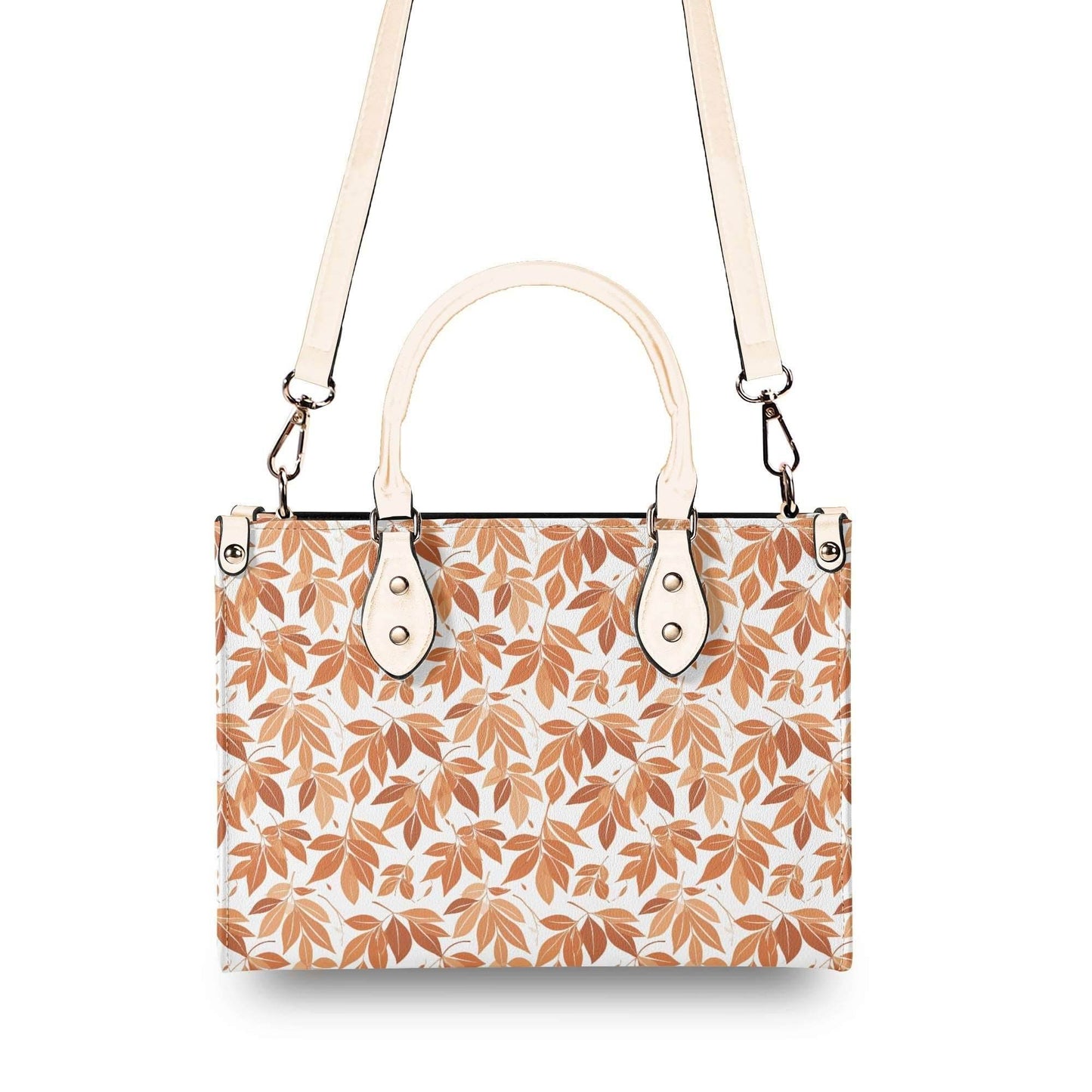 Autumn Leaves Luxury Women Leather Handbag (3 sizes) - DeRose Seasonal
