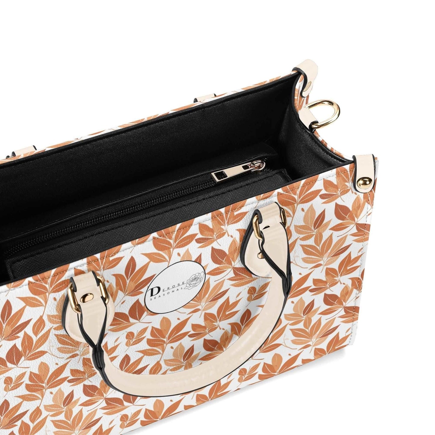 Autumn Leaves Luxury Women Leather Handbag (3 sizes) - DeRose Seasonal
