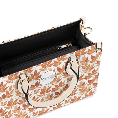 Autumn Leaves Luxury Women Leather Handbag (3 sizes) - DeRose Seasonal