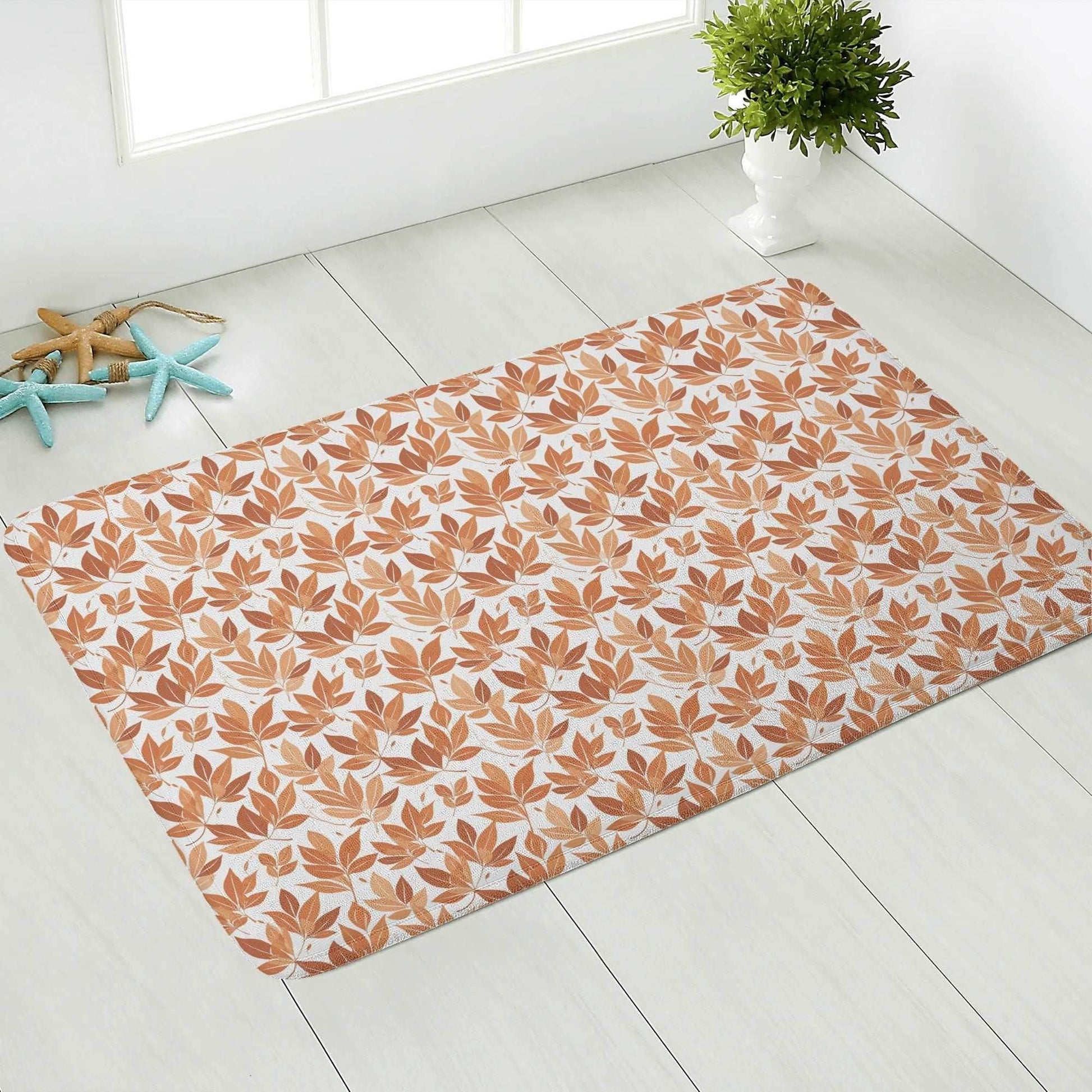 Autumn Leaves Plush Indoor Doormat - DeRose Seasonal