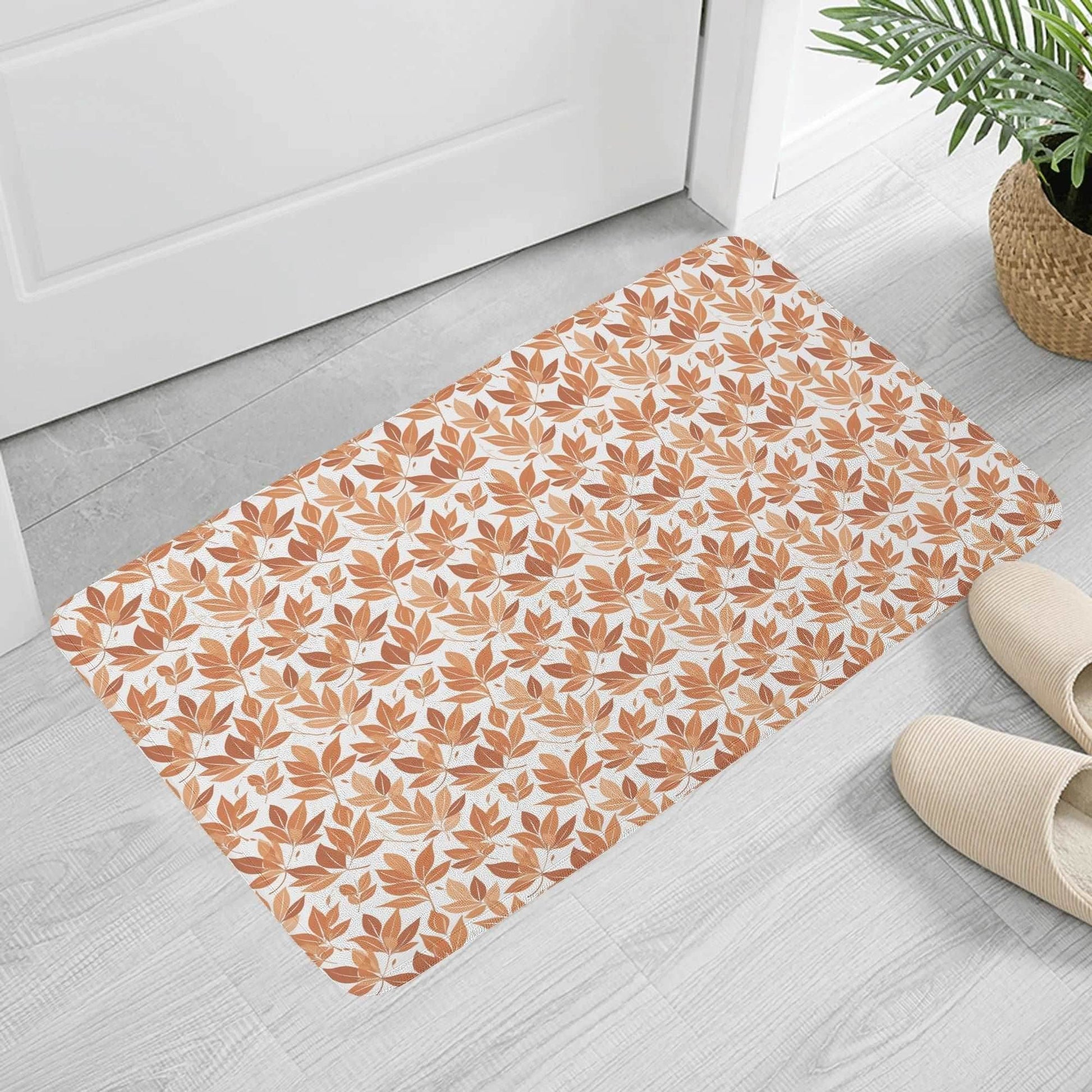 Autumn Leaves Plush Indoor Doormat - DeRose Seasonal