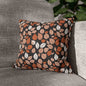 Dark Leaves Spun Polyester Square Pillowcase - DeRose Seasonal
