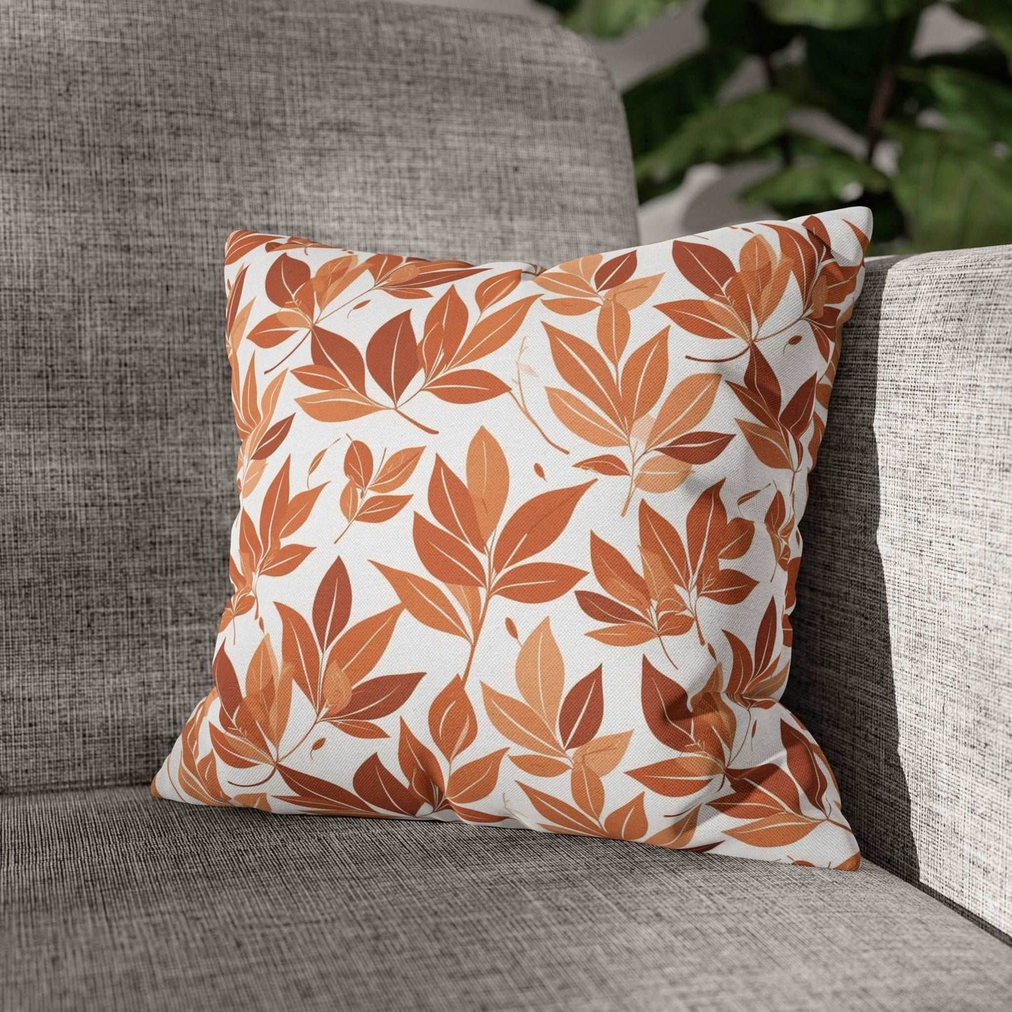 Autumn Leaves Spun Polyester Square Pillowcase - DeRose Seasonal