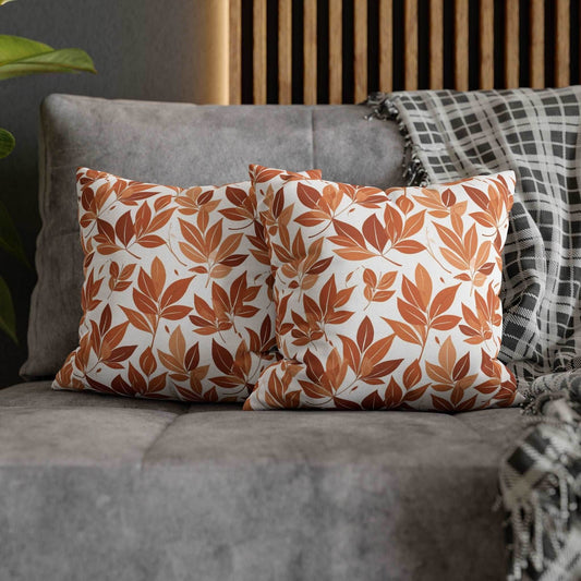 Autumn Leaves Spun Polyester Square Pillowcase - DeRose Seasonal