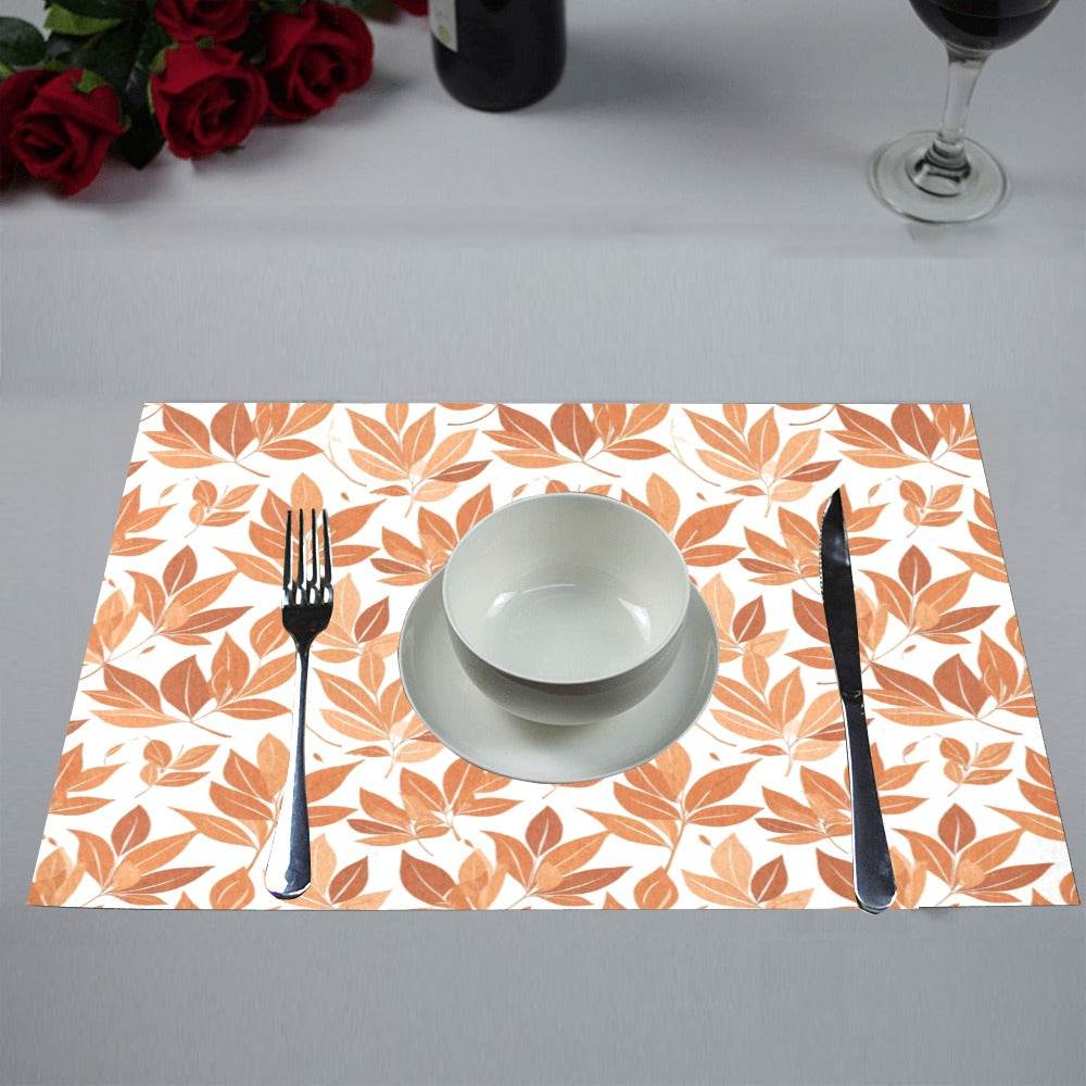 Autumn Leaves Table Placemat (set of 6) Placemats 12" x 18" (Set of 6) DeRose Seasonal